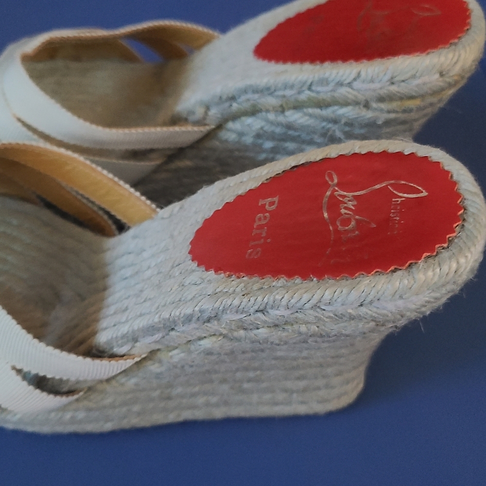 Authentic Christian Louboutin wedge sandals